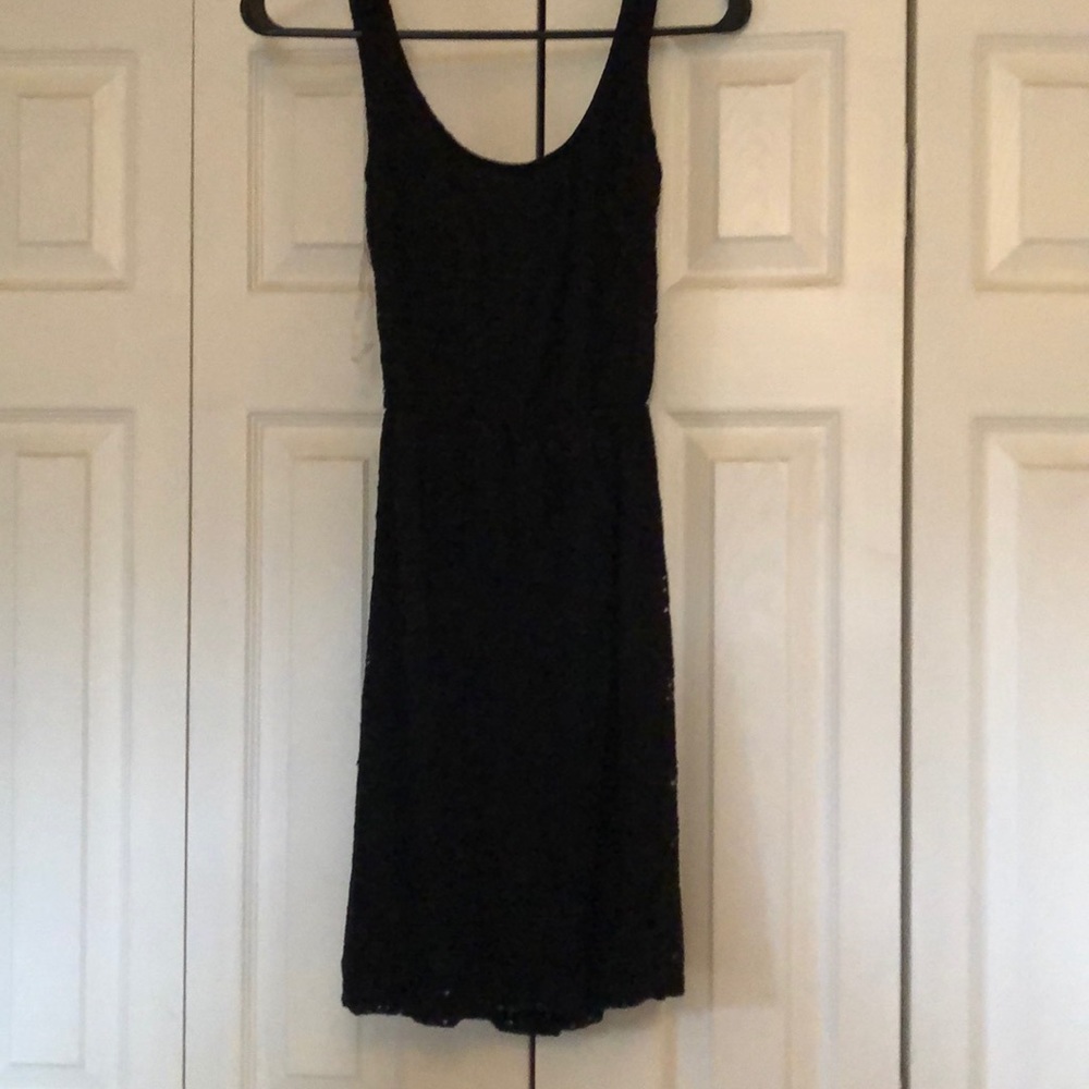 Black Lace Skater Dress